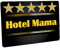 Crealuxe Fussmatte 'Hotel Mama mit Sternen' Bedruckt, Fußabtreter, Fußabstreifer für die Haustür, Fußmatte rutschfest