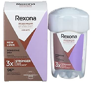 Rexona - 6 bastoncini deodoranti crema da donna, massima protezione – Sensitive Dry – 45 ml