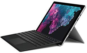 Microsoft Surface Pro 6 12.3 Inch Tablet - (Silver) (Intel 8th Gen Core i5, 8 GB RAM, 128 GB SSD, Intel UHD Graphics 620, Windows 10), and Black Type Cover