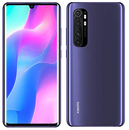 Mi Note 10 Lite Smartphone 6GB 128GB Qualcomm® Snapdragon™ 730G Processor AI Quad Caméra 6.47″ 3D Curved AMOLED Display 5260 mAh typ NFC Violet [Version Globale]