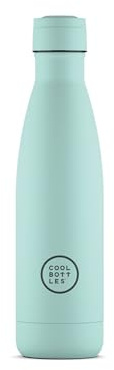 Cool Bottles - Botella de Agua de Acero Inoxidable - 500 ml - Pastel Sky - 26,5 x 7 cm - Botella Térmica Hermética - Bebidas frías 36 horas y calientes 18 horas - Triple-Cool Technology - Sin BPA