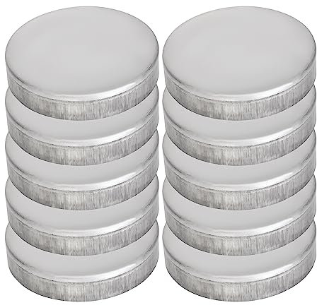 POCHY Copripalo per Pali in Legno, Rotondo Copertura per Pali di Recinzione, Tappi di Copertura in Ferro Zincato, 10Pcs,114mm