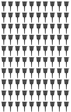 Nimomo Panier d'Engrais pour Bonsaï, 100Pcs Bonsai Paniers d'Engrais Portables Tasses de Nutrition de Plantation en Plastique avec Couvercle Paniers Maille d'Engrais de Jardinage pour Plante Jardin