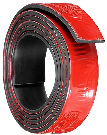 sourcing map Adhesive Rubber Strips, 30mm(W) x3mm(T) x1.5m(L) Solid Neoprene Rubber Sheet Rolls with Adhesive Backing for DIY Gaskets Seals Pads Crafts