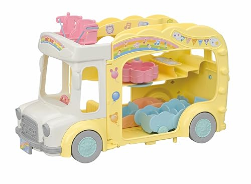 Sylvanian Families - 5744 Erlebniskindergarten Bus Regenbogen - Puppen Spielset