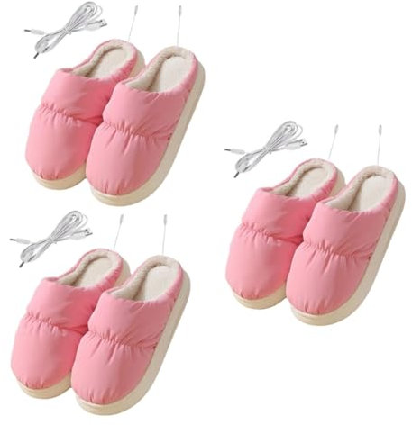 SAFIGLE 3 Paar Elektrisch Beheizte Fußwärmer Zum Hineinschlüpfen Wisking Tool Elektrisch Warme Schuhe Fußwärmer Wiederaufladbar Beheizte Hausschuhe Wiederaufladbare Heizung