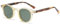 Long Keeper Vintage Small Runde Sonnenbrille Damen Herren Klassisch Unisex Stil Trendy Retro 70er Brille UV400 Schutz (Leopard Gelb Grün)
