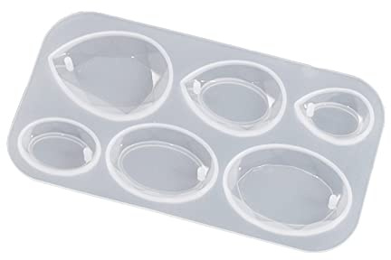 Moule ovale en silicone en forme de goutte d'eau pour la fabrication de bijoux et porte-clés en résine