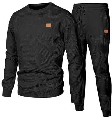 JMIERR Mens Tracksuit Full Set 2 Piece Outfits Activewear | Sweatsuit Top and Tracksuits Bottoms,Gym,Pullover & Joggers,with Pockets,Casual Sweatshirt,Sweatpants,Fall Winter,Drawstring
