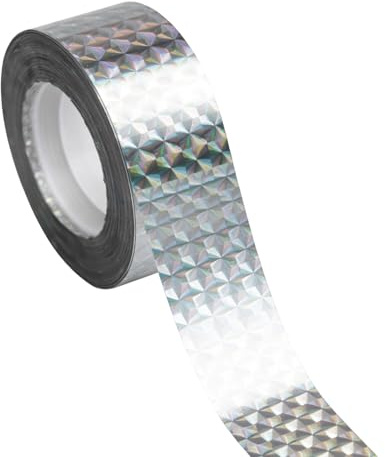 Zoonvii Nastro Repellente Antiuccelli 100m x 2.4cm,Uccello Nastro Repellente,Scaccia Piccioni,Nastro Repellente Olografico Riflettente per spaventare Gli Uccelli per Proteggere Balcone Orto Piante
