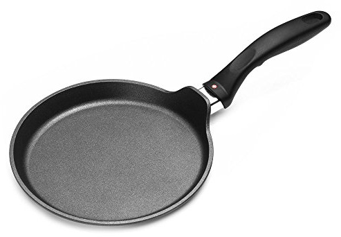 Swiss Diamond 10.25 Crepe Pan HD Nonstick Diamond Coated Aluminum Crepe Pan Dishwasher Safe and Oven Safe, Grey