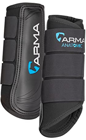 Shires Arma Neoprene Brushing Boots in Black Cob, Black