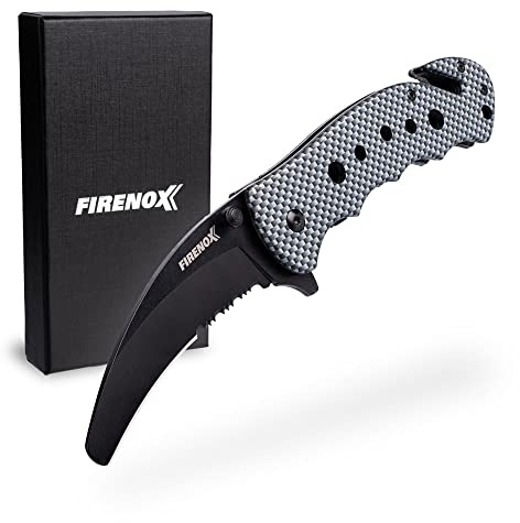 Firenox Couteau de sauvetage avec coupe-ceinture