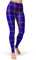 sissycos Damen Plaid Leggings, Tartan Karo Leggings mit für Damen, Yoga Mädchen Fashion Stretch Leggins Lang(Blaues Plaid,S-L)