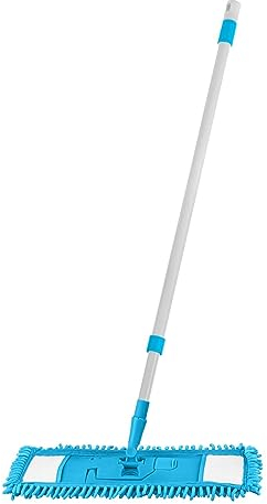 Homeshopa Microfibre Flat Floor Mop(ONLY), 360°Rotatable Kitchen Cleaning Dust Mop, Microfiber Dry Wet Stainless Steel Telescopic Handle, Hardwood Laminate Vinyl Tile Floors
