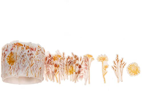 Rico Design Washi Sticker Transformation, Gräser FSC MIX - Mehrfarbig, 200 Sticker, ca. 2 x 2 cm, Wiederverwendbar