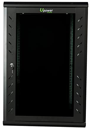 MASTER U-POWER Armario Rack 19 18U Mural 600x600x901mm, hasta 250Kg Negro