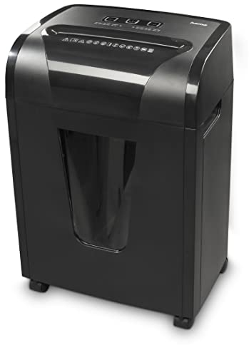Hama Aktenvernichter Einzug Aktenvernichter professionell Home Office (Partikelschnitt, Schredder, elektrisch, 10 Blatt Papier, Kunststoff Schredder, 20 Liter Papierkorb, Sicherheitsstufe 5 DSGVO)