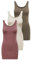 ONLY Damen Onllive Love Long Tank TOP 3er Pack Top für Frauen, Walnut/Rose Brown/Birch, XL
