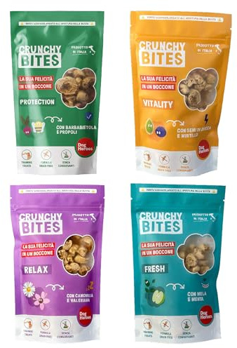 Dog Heroes - Premietto Naturale Per Cani - Basso contenuto calorico - Multipack 4 Pezzi Misti - 4x80 gr - Made in Italy