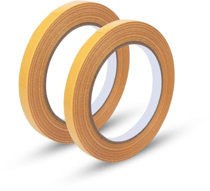 Innfeeltech 2 Rouleaux de 10mm*20M de ruban adhésif double face pour moquette, Ruban adhésif en tissu pour sol mural, Ruban adhésif en tissu pour sol mural