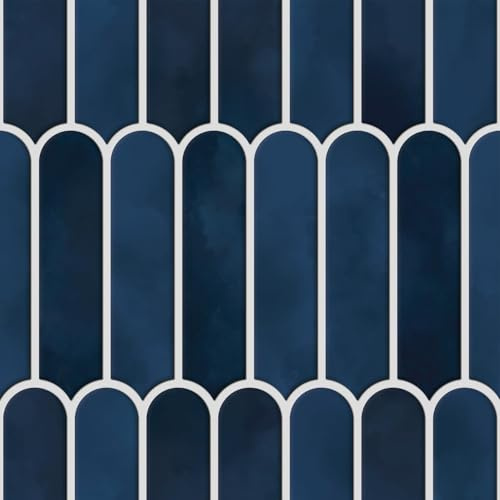 HPNIUB 2D 10 Sheets Self Adhesive Wall Tiles,Stick On Wall Tiles Kitchen Splashbacks for Walls,Tile Stickers Peel and Stick Backsplash Splashback Decals Tile 30x30cm (Navy Blue)