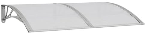 Auvent de Porte d'entrée, Marquise de Porte Extérieur Gris 150x100 cm Polycarbonate