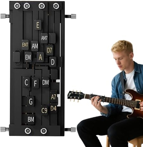 kinrguiyuez Gitarrackordshjälpare – bärbara gitarrverktyg – akustiska nybörjarverktyg för förbättring spela övning nybörjare proffs tonåringar ungdomar vänner familjesammankomst