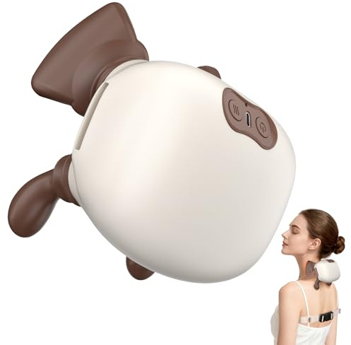 4D Neck Massager,Shoulder Hot Compress Massager, a wireless and portable massager that simulates human hand operation,suitable for relieving neck pain and relaxing muscles,with 3 adjustment modes.