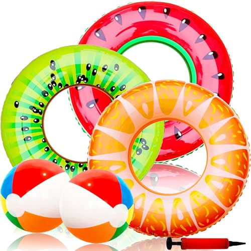 Pool Inflatables Swimming Rings Set, 90cm, 3 Pcs