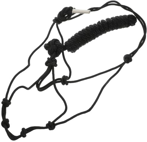 Practical Horse Halter Black Polyester Wear Resistant