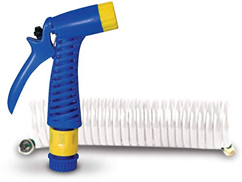 SeaSense 1/2-Inch x 15-Foot Coiled Hose with Nozzle