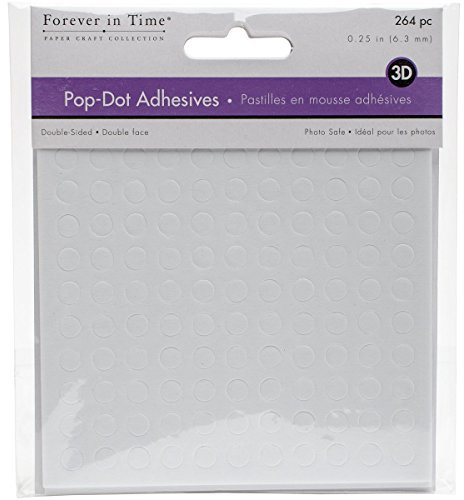 Forever in Time 3D Pop Dots for Scrapbook, 264-Piece, 0.25