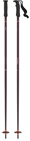 ATOMIC Bâtons de Ski Cloud, Noir, Longueur : 115 cm, Aluminium de qualité, Poignées ergonomiques pour Une Meilleure Prise en Main, Rondelles de 60 mm, pour débutants