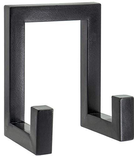 Red Co. 8” Tall Industrial-Style Metal Photo Frame Holder & Plate Display Stand Easel, Matte Black