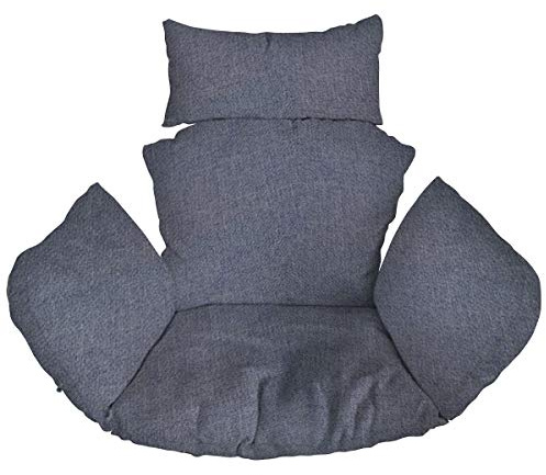 Ferocity Suspendu Hamac Chaise Coussins, Imperméable Siège de Chaise Rembourrage pour Patio Jardin, Balançoire Panier Suspendu Coussin de Siege, Bleu Flax Blue [114]