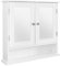 ML-Design Spiegelschrank für Badezimmer Weiß 56x58x13cm, Badschrank mit Spiegel, 2 Türen, Ablage, viel Stauraum, im Landhausstil, Badezimmerschrank aus Holz, Hängeschrank Wandschrank Badezimmerspiegel