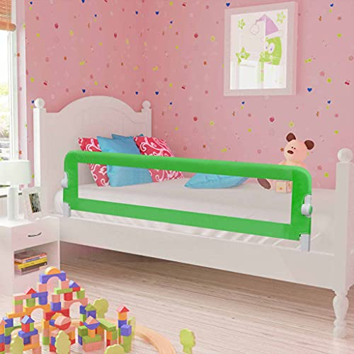 ZEYUAN KleinBaby-Bettschutzgitter, Rausfallschutz Bett, Bettgitter Rausfallschutz, Rausfallschutz Babybett, Bettumrandung Babybett, 2 STK. Grün 150x42 cm