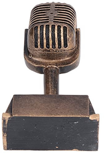 KIMISS Microfono retrò Premio Musicale, Ornamento Decorativo da Tavolo per Gare di Canto, Karaoke e Decorazioni