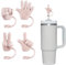 Nearockle 4pcs Geste Silikon Strohhalm Abdeckung Kompatibel für Stanley Yeti Tumbler Cup Zubehör, für Wiederverwendbare Strohhalme 8-12mm/0.23-0.4inch (Rosa)