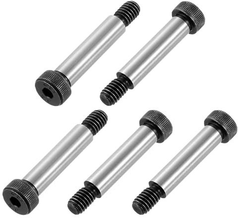 QUARKZMAN Tornillos De Cabeza Hueca Hexagonal De Acero Aleado Con Hombro, Longitud De Hombro De 1-1/2, Diámetro De Hombro De 3/8, Roscado 5/16-18 UNC, 12 Piezas