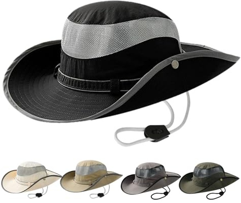 AYPOW Unisex Chapeau de Soleil Pliable Large Bord Léger Respirant, Boonie pour Femme et Homme