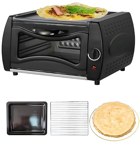 Elektrisk miniugn för bakning av bröd, pizza och flatbröd - kompakt design för hem och kommersiellt bruk