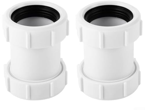 Raccordo dritto da 40 mm per tubi delle acque reflue compatibile con plastica rame e altri materiali di scarico comuni (2 pezzi)
