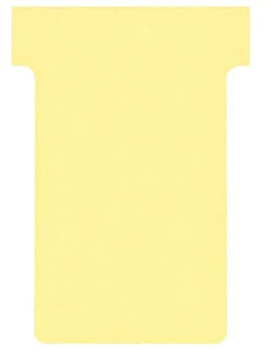 Nobo T-Card Planning Cards, Yellow, Size 2, Pack Of 100 Planning Card Re-Fills, Office Wall Planner System, 2002004