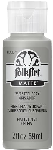 FolkArt Acrylic Paint in Assorted Colors (2 Ounce), 2561 Steel Gray