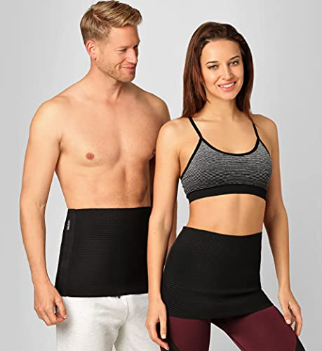BeFit24 Unisex Nierenwärmer aus Merino & Baumwolle – Rücken- & Nierengurt für Damen & Herren – Wärmend, Atmungsaktiv, Schwarz