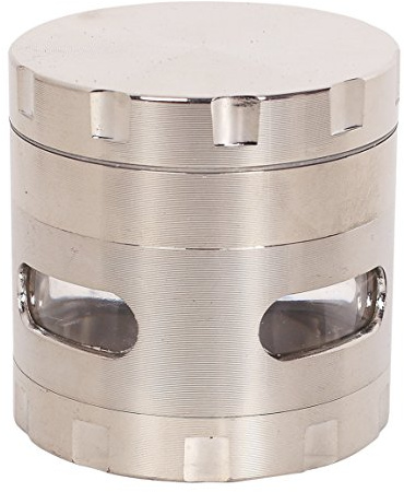 Wamvp Premium Grinder Metall Kräuter-Mühle Crusher für Herb Tabak 4-teilig