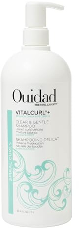 OUIDAD Vitalcurl+ Clear & Gentle Shampoo Liter Size, 33.8 oz.