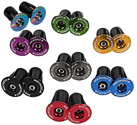 1 Pair Aluminum Bike Handlebar End Plugs, Expanding Locking Bar End Caps for Road Bike Mountain Bike MTB BMX Fixie, Bar End for Rubber Sponge Aluminum Handlebar Grip (Green)